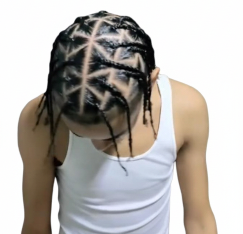 Kid's colorful braided hair with beads
